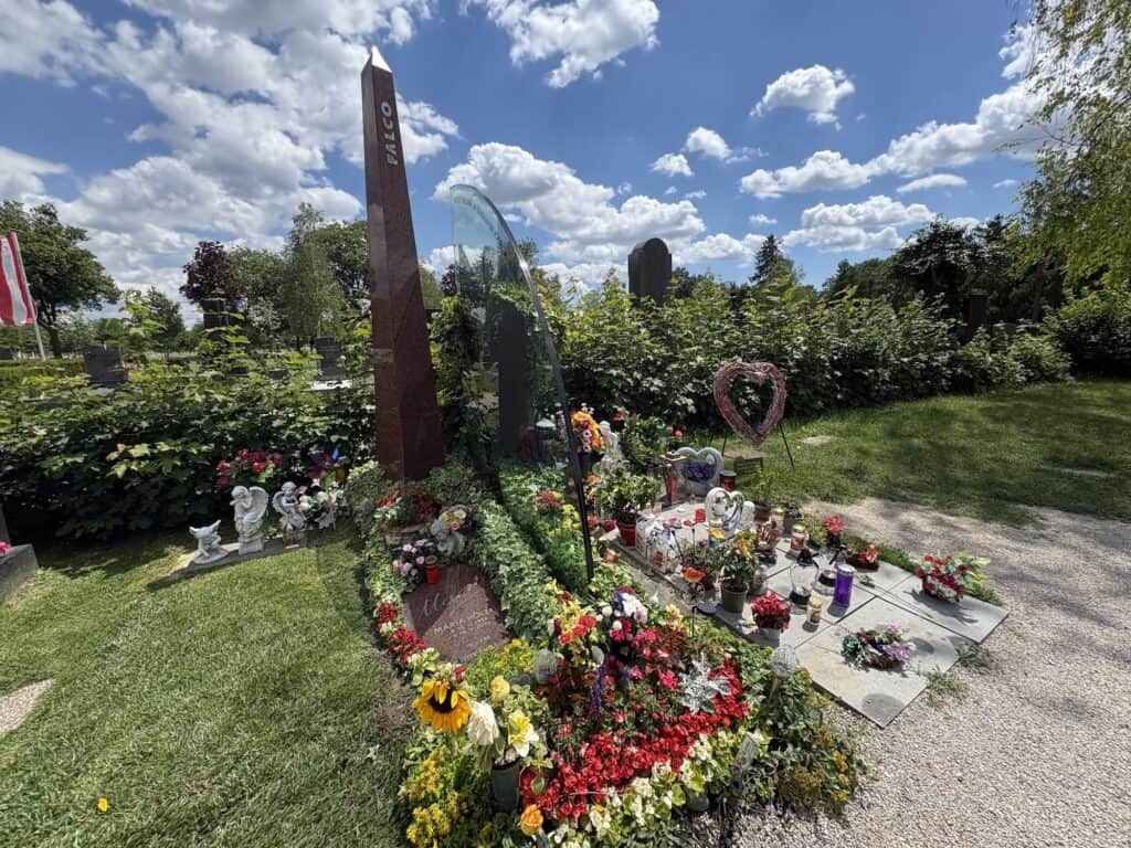 Zentralfriedhof in Wenen het graf van Falco