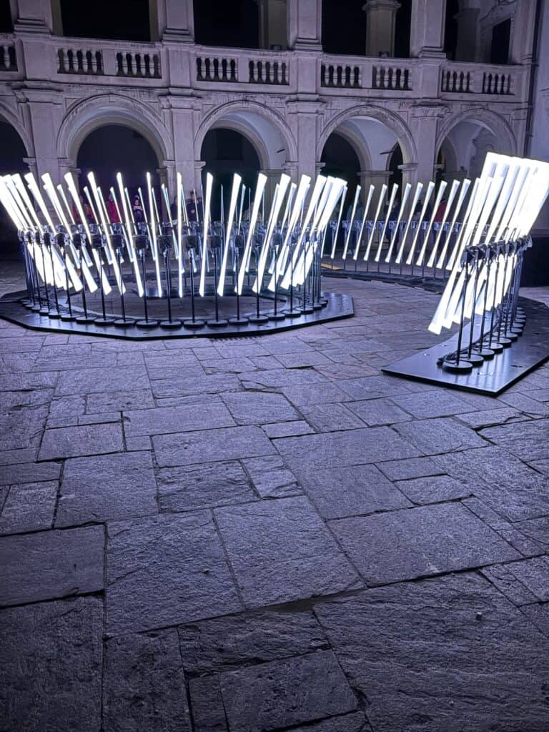 spectaculaire licht installaties tijdens klanglicht in Wenen