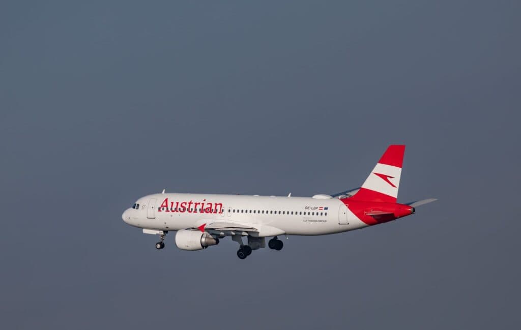 Austrian Airlines van Amsterdam naar Wenen