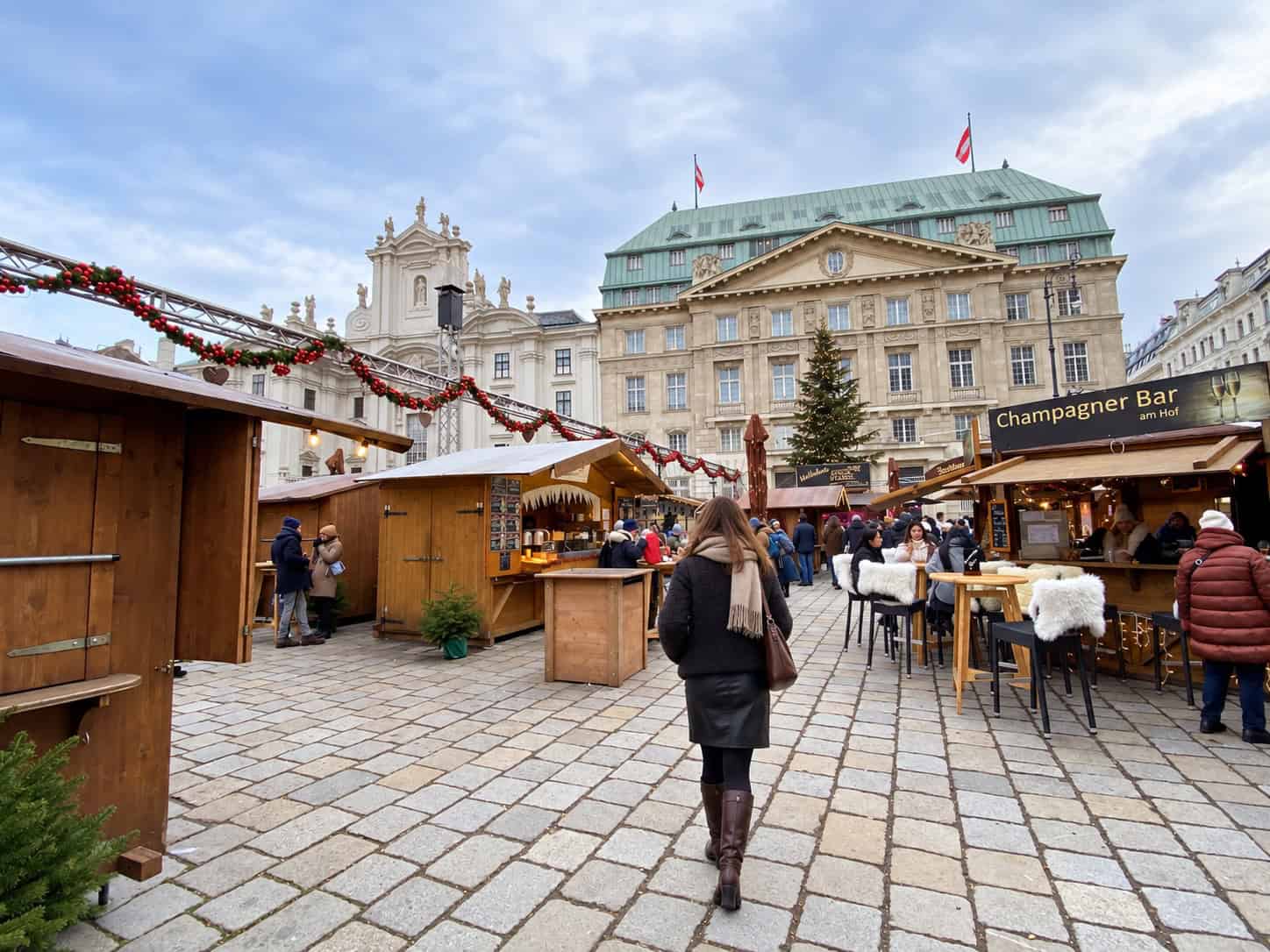 Kerstmarkt am Hof in Wenen